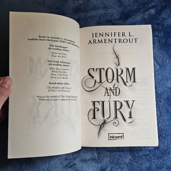 Storm and Fury (The Harbinger #1) by Jennifer Armentrout - Paperback - Picture 2 of 5
